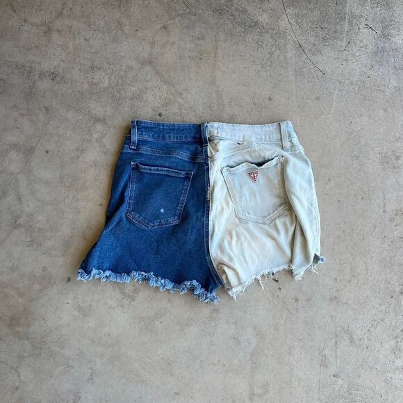 Guess Short Shorts Denim Two tone Womens size 29 - Picture 1 of 2